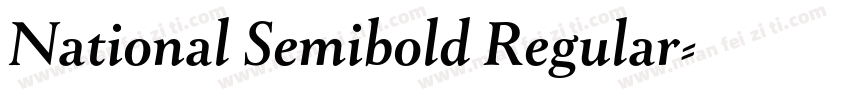 National Semibold Regular字体转换